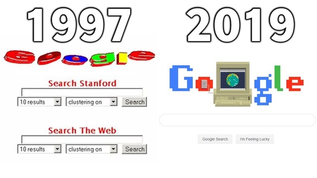 Эволюция развития поисковика Google 1997 – 2019