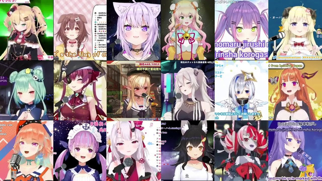 Hololive Sings – 18 Talents Sing 千本桜 Senbonzakura – One Thousand Cherry Trees