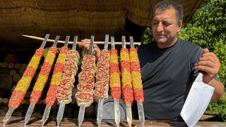 Шашлык приготовленный в лучших традициях Востока! Жизнь в горах Азербайджана