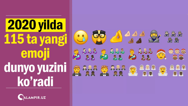 2020 yilda 115 ta yangi emoji dunyo yuzini ko’radi