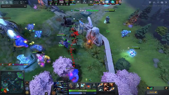 Dota 2! Attacker Kunkka 1800 GPM 20min x3 Rapirers 7.07