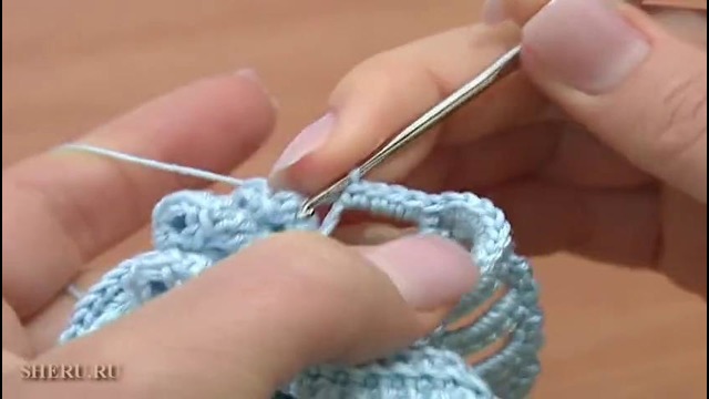 How To Crochet Folded Petal Flower Урок 57 Часть 2 из 2 Вяжем крючком