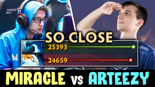 Miracle vs arteezy — so close hard farm position 1 battle