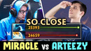 Miracle vs arteezy — so close hard farm position 1 battle