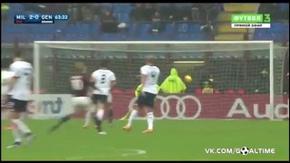 AC Milan vs Genoa. Honda goal
