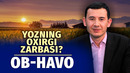 Salqinlik yana jazirama bilan almashadi