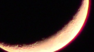 Молодая луна. Тест новой камеры (трясущимися руками)