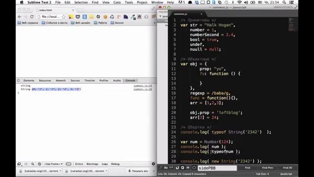 Основы Javascript 2 – Примитивные и объектные данные. Обертки