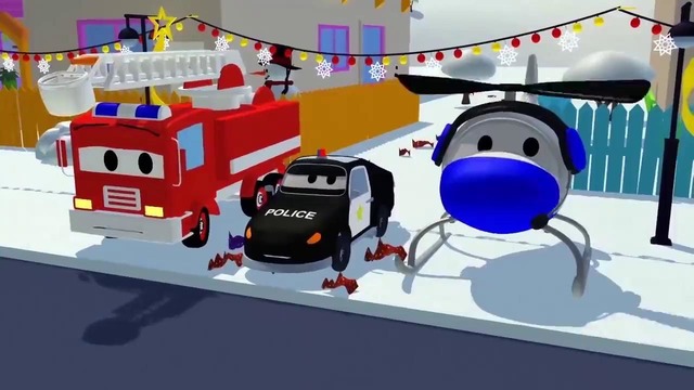 Мультфильм для детей – Авто Патруль пожарная машина и полицейская