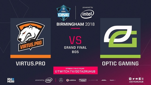 GRAND FINAL Virtus.pro vs OpTic game 3 bo5 ESL One Birmingham, 27.05.2018 Lex, Ja
