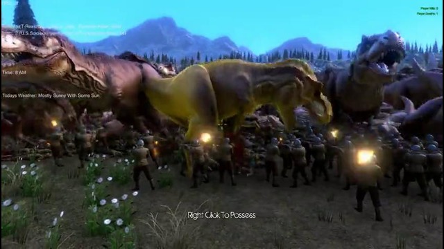 3000 Тираннозавров против 3000 Катапульт! – Ultimate Epic Battle Simulator (UEBS