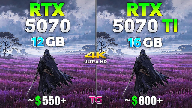 RTX 5070 vs RTX 5070 Ti – Test in 12 Games | 4K