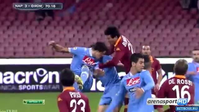 Hat-trick by Edi Cavani. S.S.C. Napoli 4-1 AS Roma