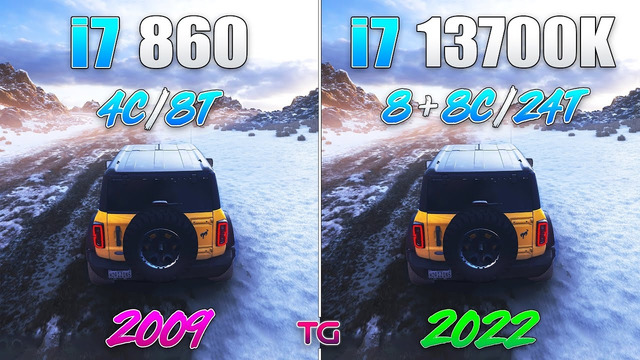 I7 1st 860 vs i7 13th 13700K – 13 Years Difference