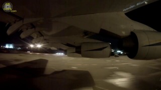 Ночной взлёт гиганта Ан-225 Мрия из аэропорта Лейпцига