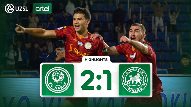 Superliga 23-tur. Nasaf – Dinamo bahsida kiritilgan gollar va xavfli vaziyatlar (Highlights)