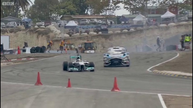 Ken Block vs Lewis Hamilton – Formula 1 Vs Rallycross – Top Gear Live Barbados