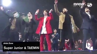 [2017MAMA x M2] Super Junior & Taemin Reaction to EXO’s Performance Power