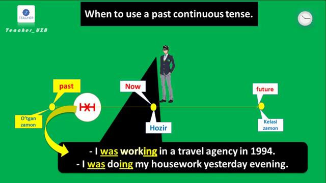 Ingliz tili darslari – Past Continous tense O’tgan Davomli Zamon