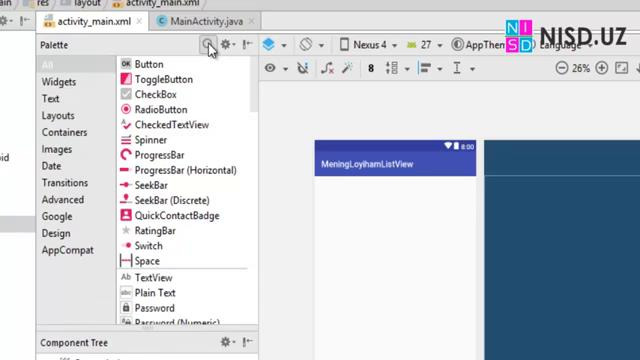 27 Android OS ga dasturlar yaratish – AS da ListView haqida 2-qism