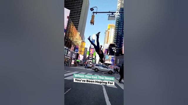 Man Does Hand Spring Through Times Square NYC | People Are Awesome #nyc #shorts