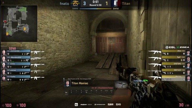 CSGO – Fnatic vs. Titan [Cbble] – ESL ESEA Pro League Dubai Invitational – Group B