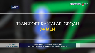 6 oyda jamoat transporti orqali jami 242,6 milliondan ortiq tranzaksiya amalga oshirildi