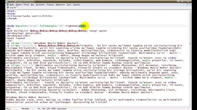 3-dars. HTMLda sarlavha va matnlar bilan ishlash