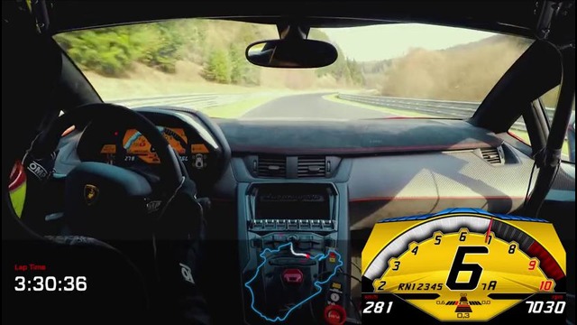Lamborghini Aventador SV – Круг по Нюрбургрингу