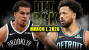 Детройт Пистонс – Бруклин Нетс | НБА | Обзор матча за 2026-03-08