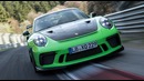 Новый Porsche 911 GT3 RS проехал по Нюрбургрингу (2018)