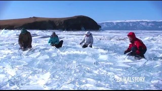 Барабан из льда на озере Байкал