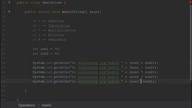 Android #5 – Javadagi Arifmetik amallar – Basic Operations