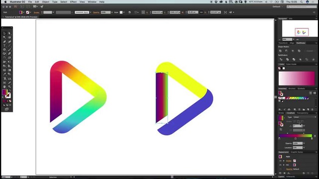 How to Draw a Colourful Gradient Logo in Illustrator HD