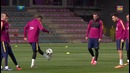 Munir and Neymar Jr shows off skills during training session