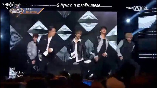 [rus sub]170518 M COUNTDOWN Comeback Stage VIXX – Black Out