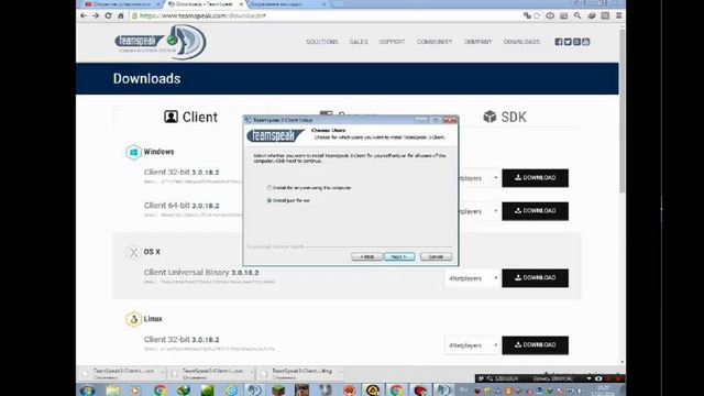 1 | Установка TeamSpeak 3