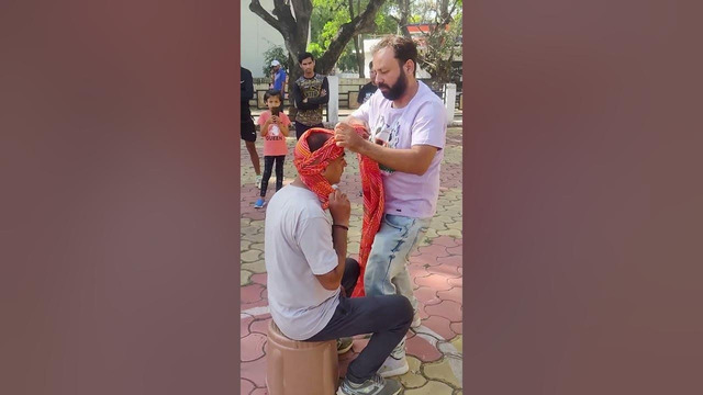 Fastest time to tie a turban – 14.12 seconds by Aditya Pacholy