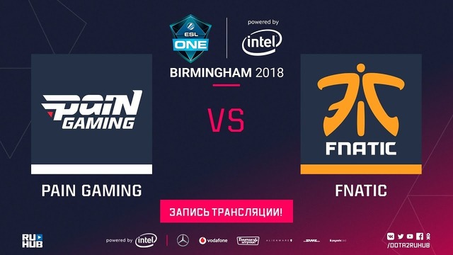 ESL One Birmingham 2018 – paiN vs Fnatic (Game 3, 3rd place match, Play-off)