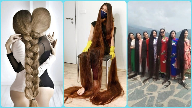 Rapunzel in Real Life 2021 Extremely Very Long Hair Girls! Amazing Natural hair! People are awesome