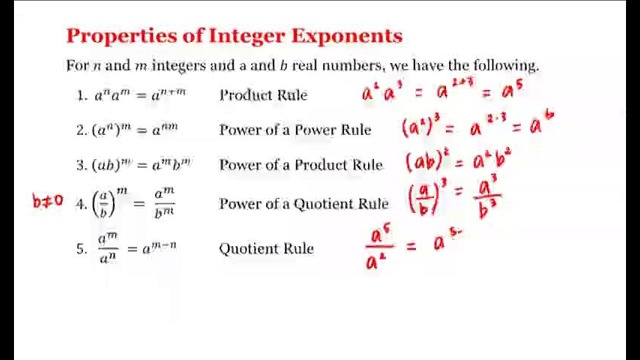 1 – 6 – Properties of Integer Exponents (9-31)