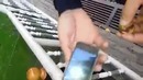 Крутые Узбеки колят орех с помощью iphone 4s)
