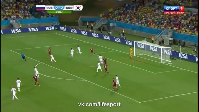 Россия – Южная Корея 1:1 Обзор матча (17.06.2014)