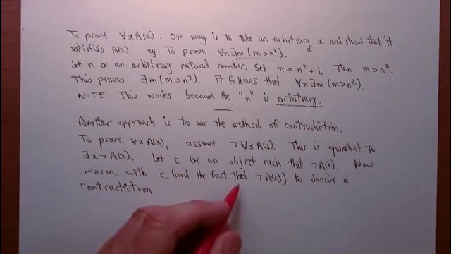 Introduction to Mathematical Thinking 6.1 Lecture 8 – Proofs Involving Quantifiers