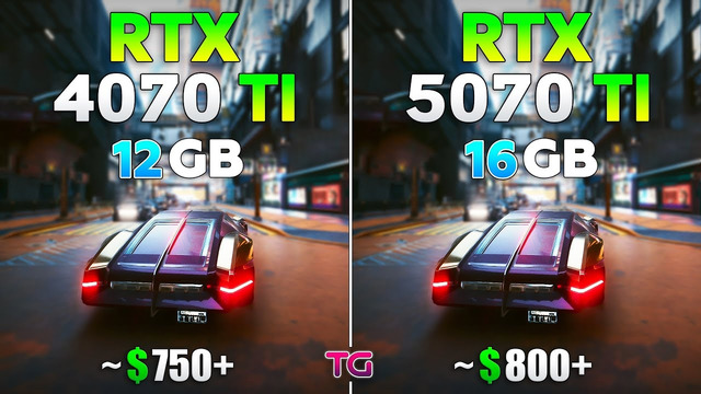 RTX 4070 Ti vs RTX 5070 Ti – Test in 11 Games