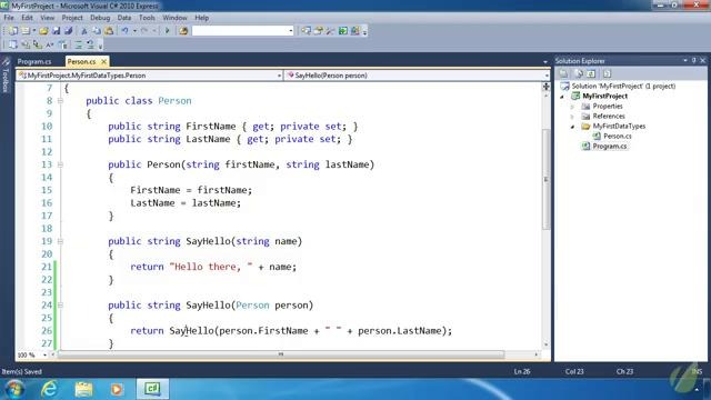 NET Framework C# основы ООП урок №11 (на англ. Языке)