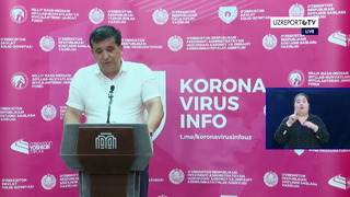 SSV Koronavirusga qarshi kurash shtabi a’zosi Rustam Ikromov ishtirokida brifing