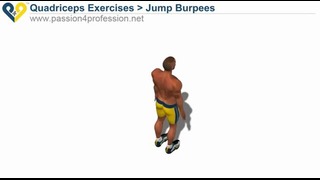 Jump Burpees (quads exercises)