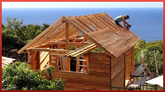 Man Builds Amazing CABIN by the Sea in Just 10 DAYS | Start to Finish by @WildGnomos