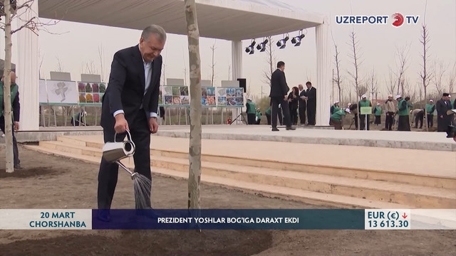 Prezident Yoshlar bog‘iga daraxt ekdi